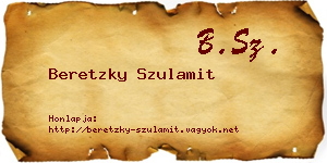 Beretzky Szulamit névjegykártya